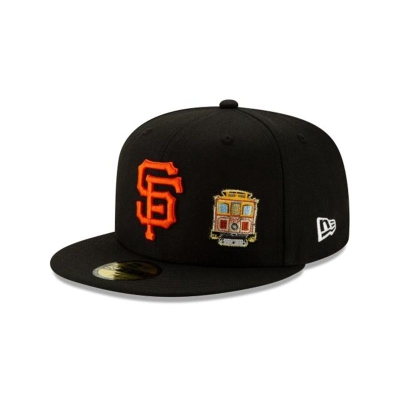 Black San Francisco Giants Hat - New Era MLB Team Describe 59FIFTY Fitted Caps USA6920148